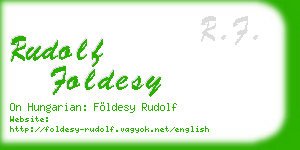 rudolf foldesy business card